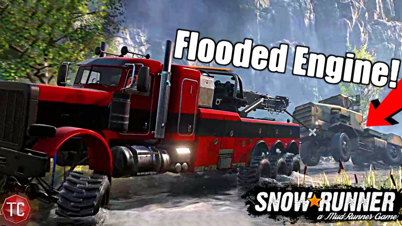 SnowRunner: HEAVY RECOVERY!! Derry Longhorn FLOODED ENGINE!