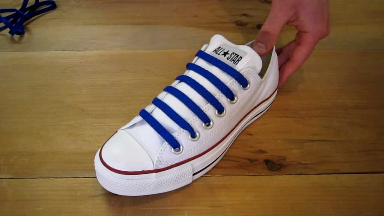 Bar Lacing Chuck Taylors with an Even Number of Eyelets