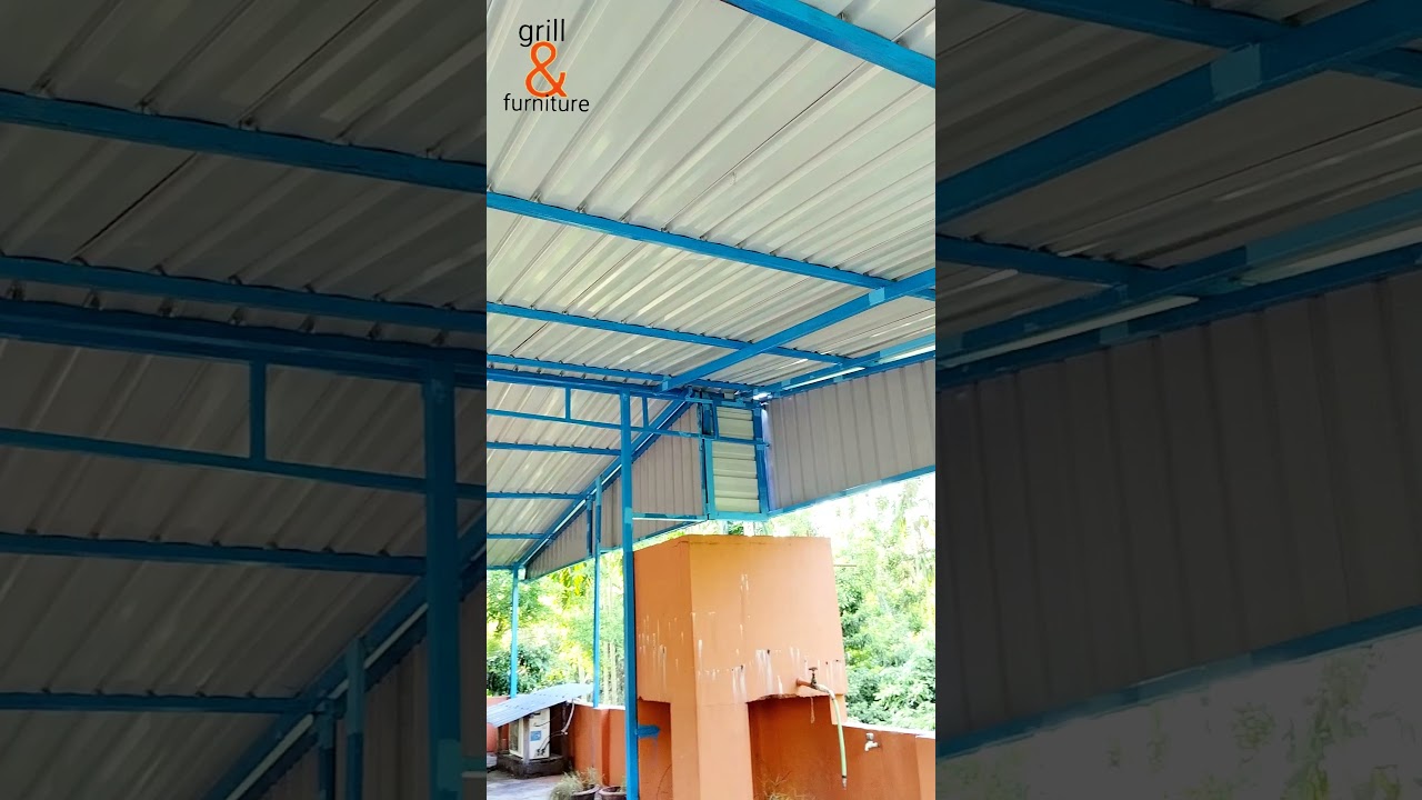 Roof Shed Design and Price for Home. Roofing sheet shed work.tin shed house design grill & furniture
