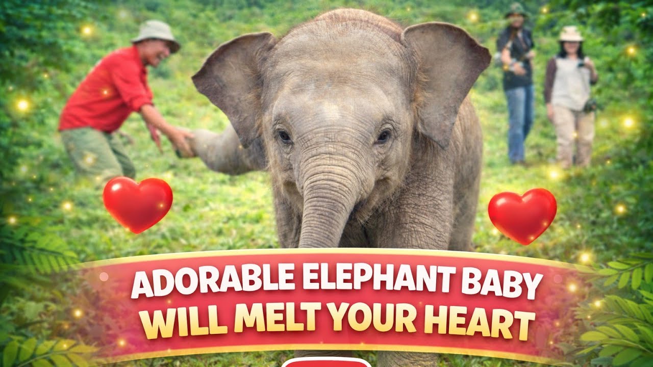 Excited Baby Elephant Runs to Tourists and Plays | Heartwarming Wildlife Moment 🐘