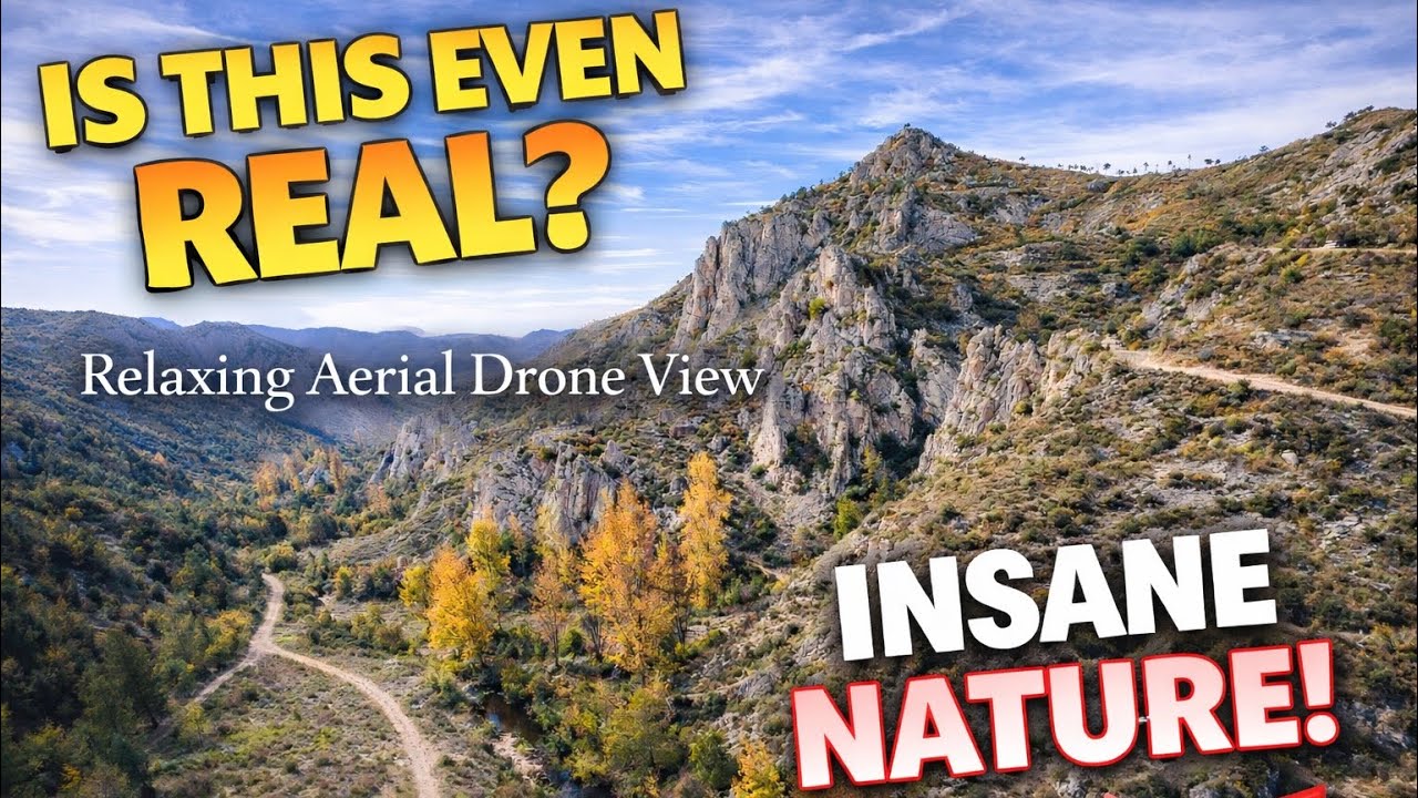 Relaxing Aerial Drone View | Mountains & Nature Sounds