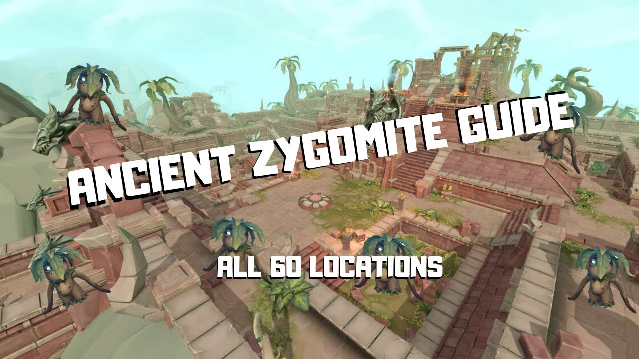 ANCIENT ZYGOMITES GUIDE ALL 60 LOCATIONS + ROUTE - LAND OUT OF TIME RS3