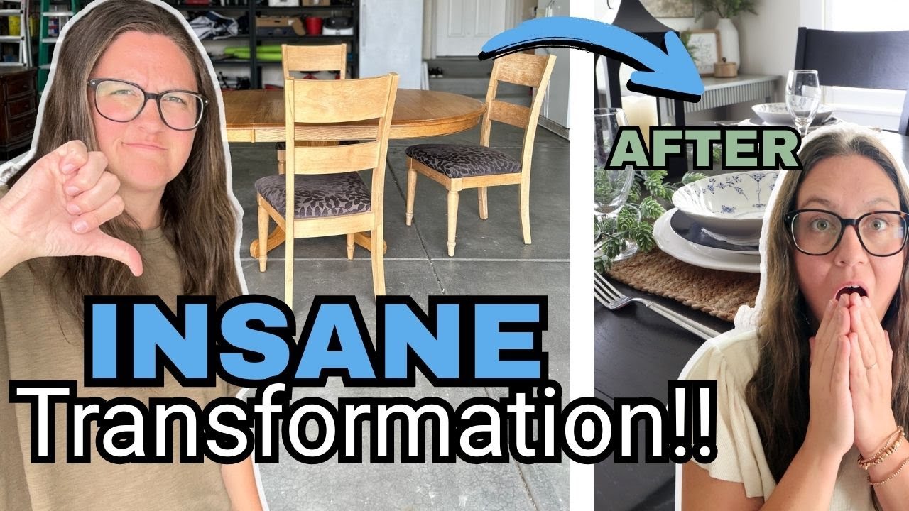 From Ugly Duckling: High End Dining Table Transformation (Makeover Reveal)