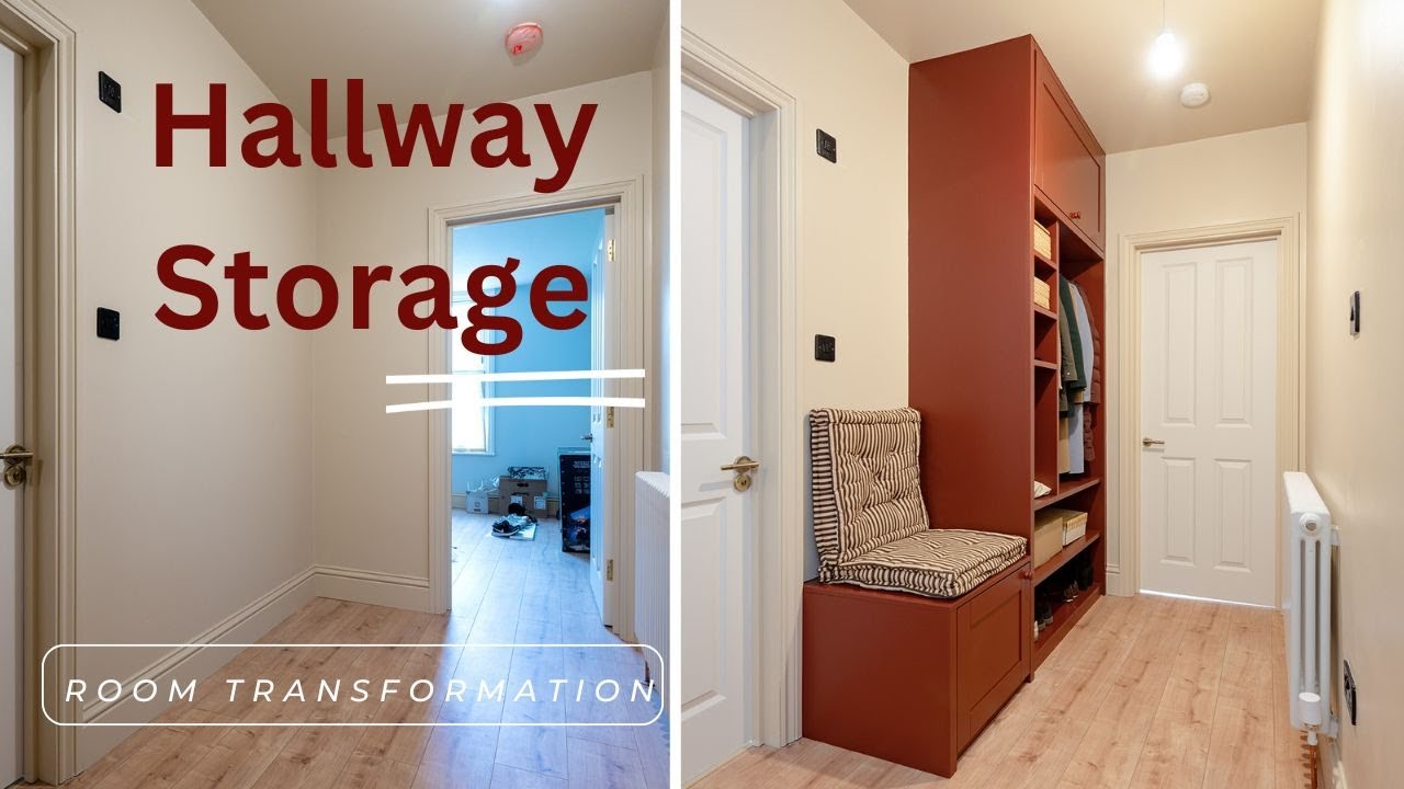 Hallway Storage Cupboard with Bench - Makeover in London