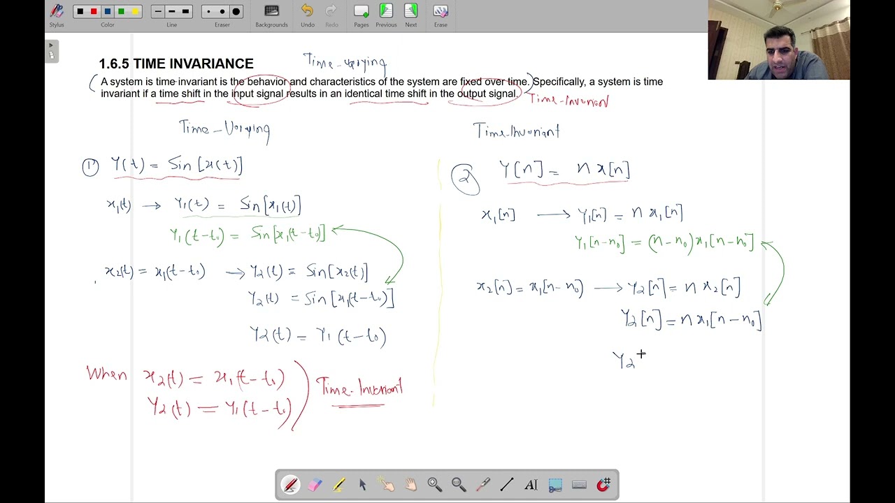 1.6.5 Time Invariant and Time Varying Systems