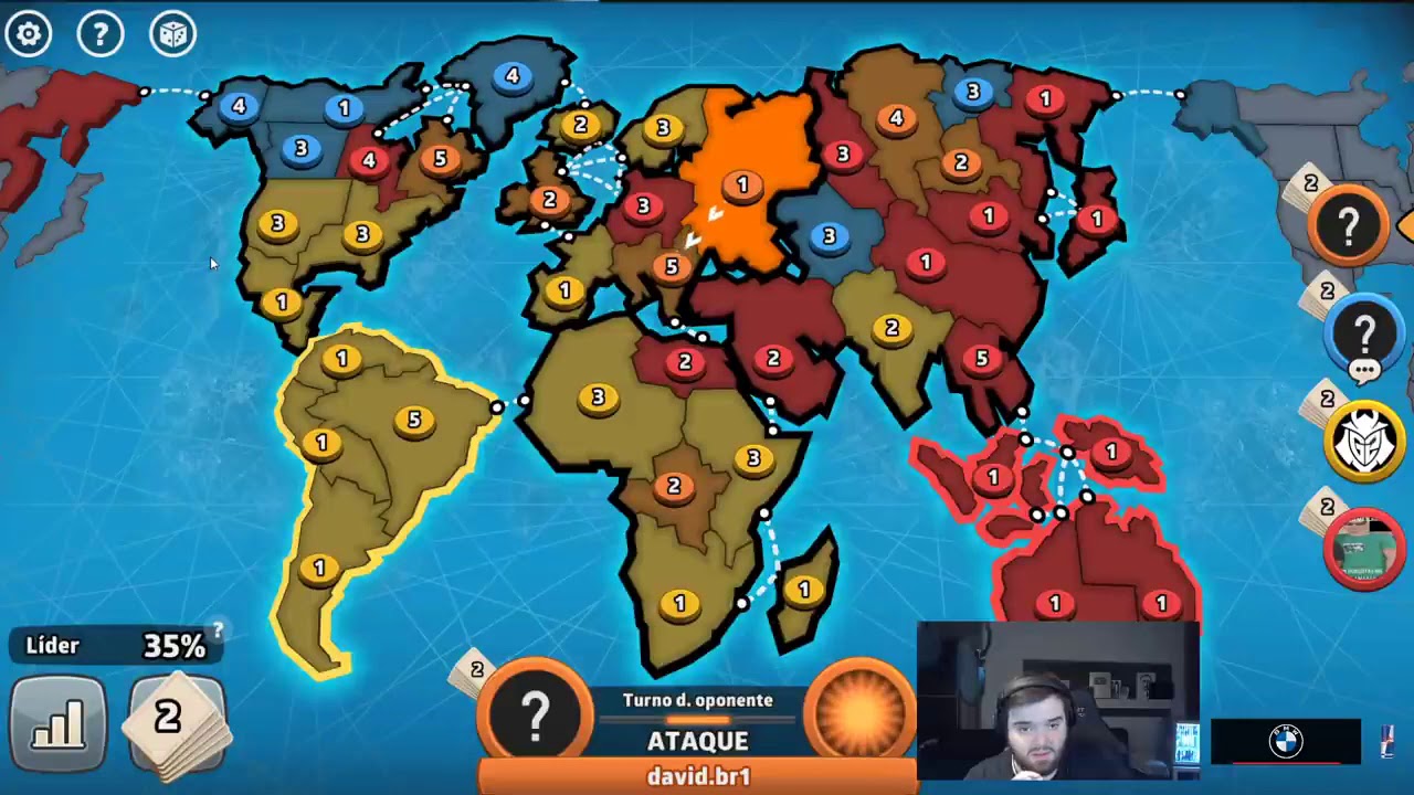 Primera partida de Broncano al Risk con Ibai y Ocelote
