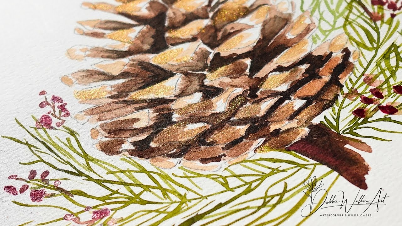 Pinecones? No problem, beginner’s Step by step.. Learn glazes & layers for depth and beauty!