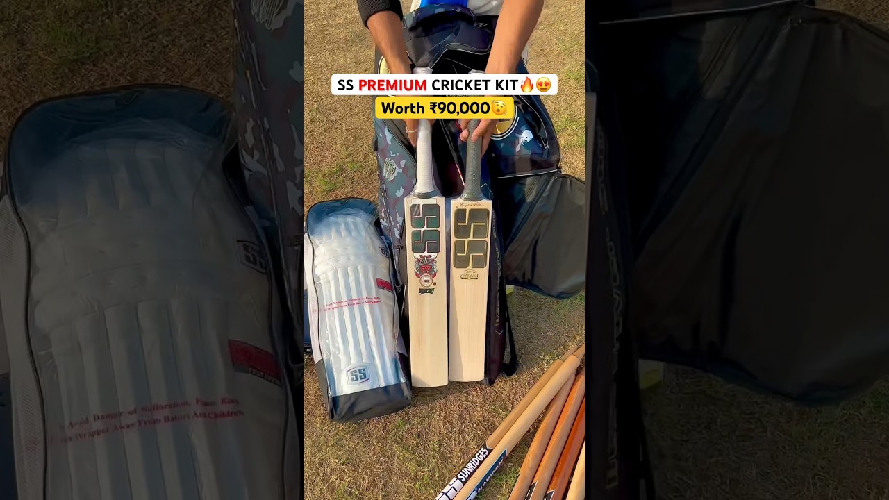 SS Premium and Expensive Cricket Kit😍.. #cricket #shorts #ss #unboxing