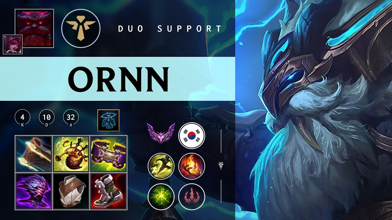 Ornn Support vs Leona - KR Master Patch 26.04