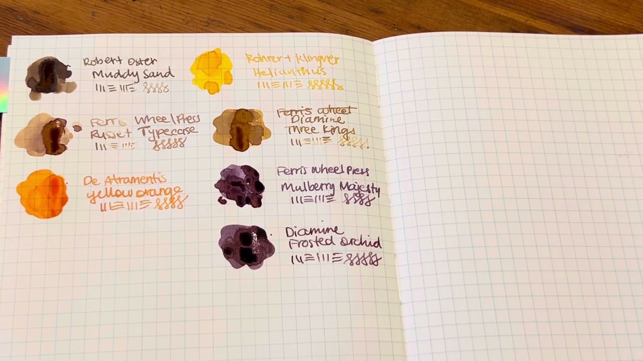 Swatch with me! Trying out lots of new inks 🔥