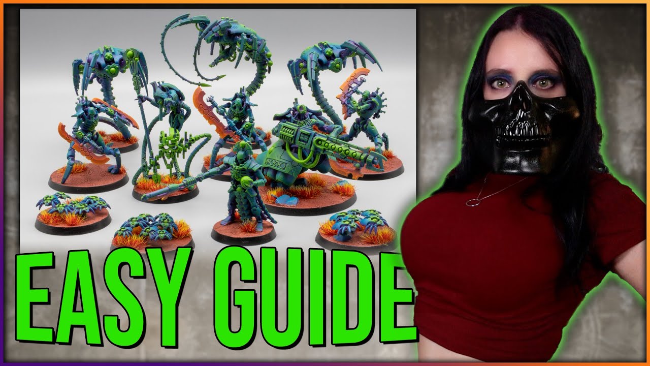 Glowing Necron Painting Tutorial | Drybrush Technique | 1 Day Warhammer 40k Detachment | Color Guide