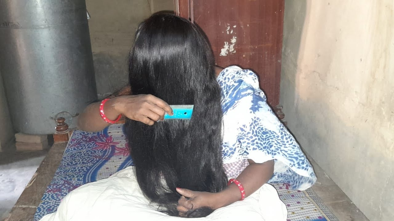 Long Hair Lice Combing 💇Desi Haircut Vlog Haircut Vlog Indian Woman Headshave Vlog