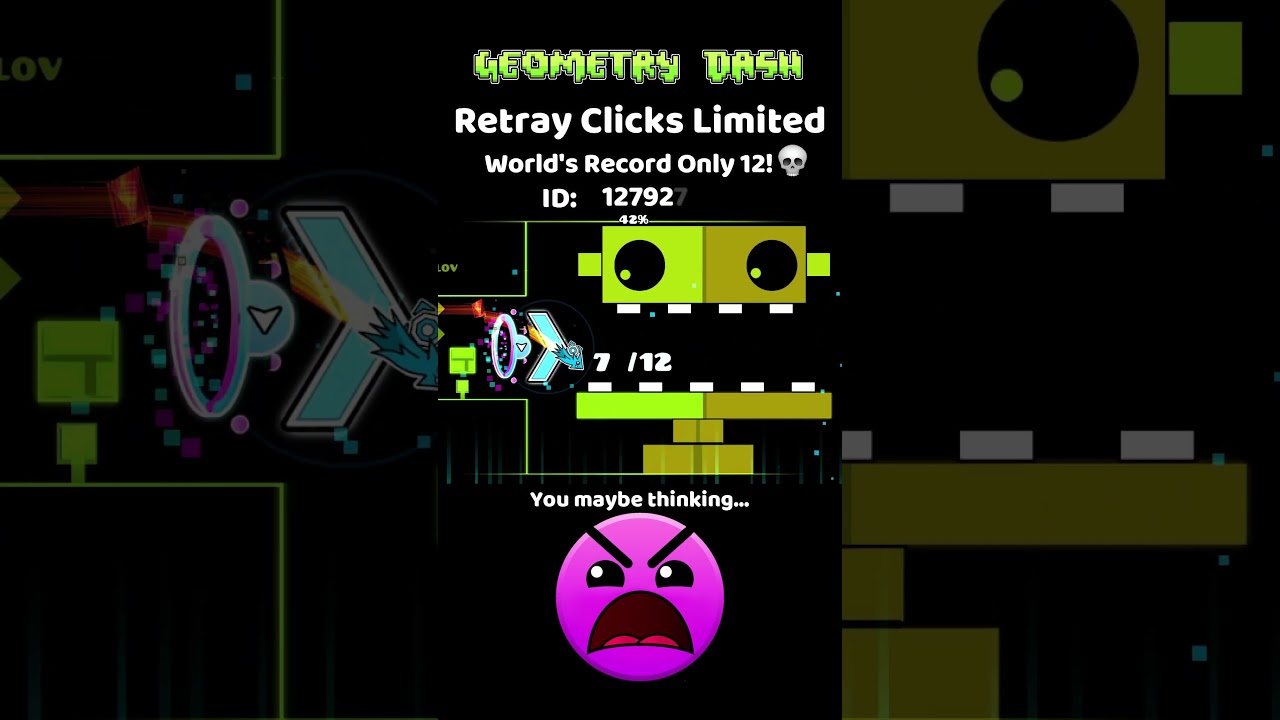 Retray 12 Clicks Limited in Geometry Dash 2.2! #geometrydash
