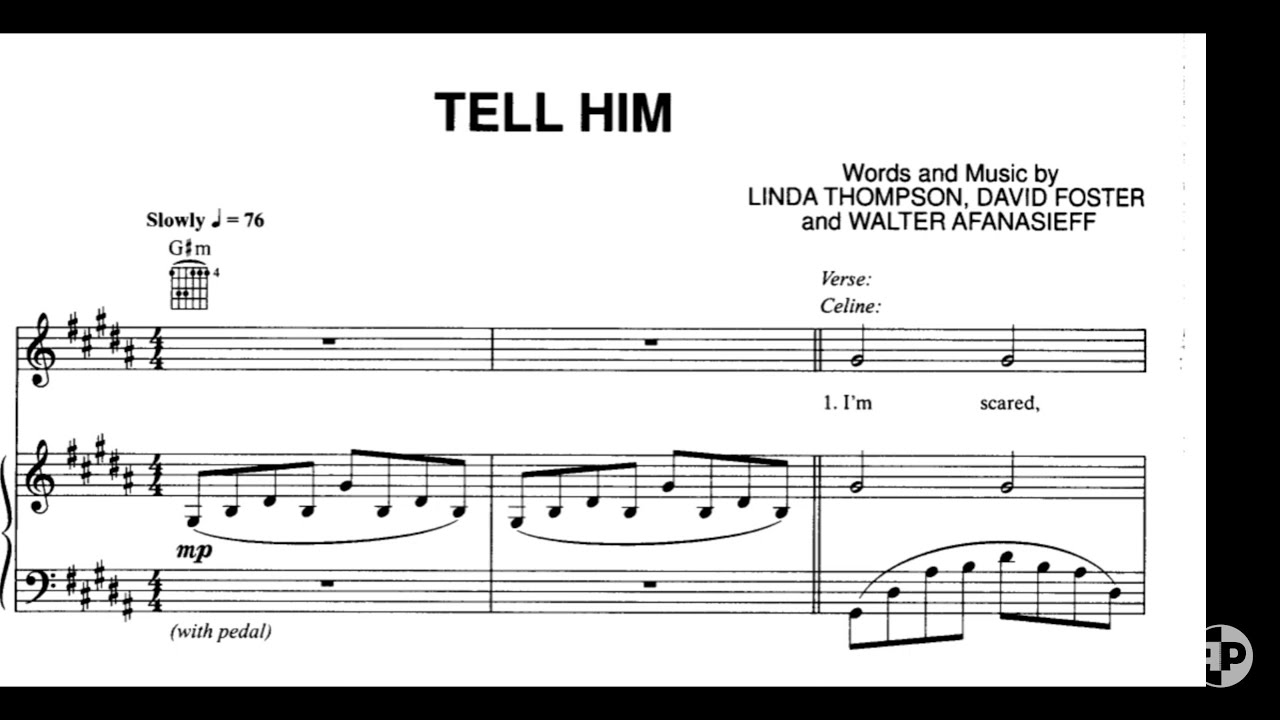 Tell Him – piano accompaniment