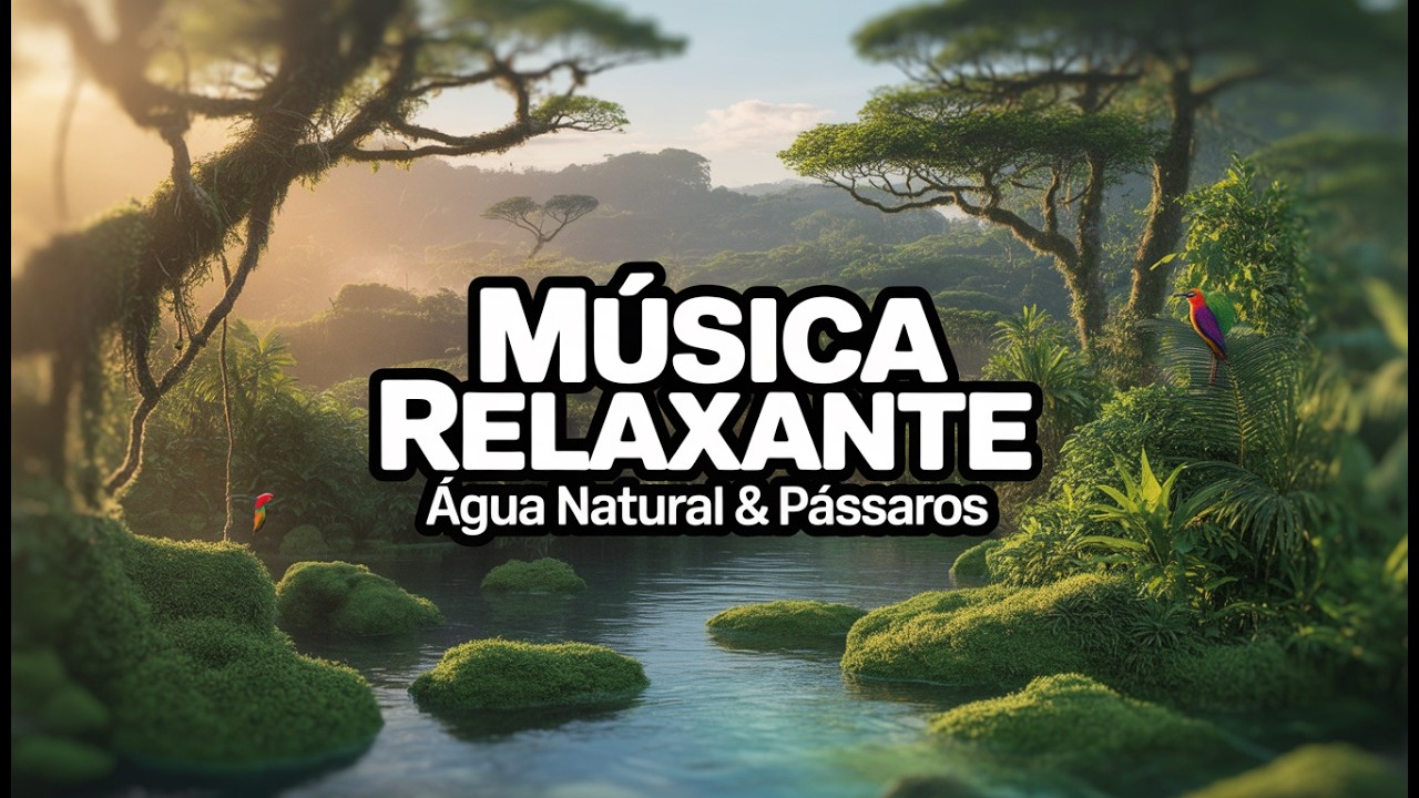 Água Natural + Canto de Pássaros | Som Suave para Dormir Tranquilo