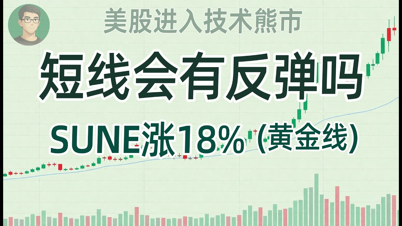 0320 美股进入技术熊市，短线会有反弹吗，SUNE大涨18% (黄金线)，5只潜力股更新