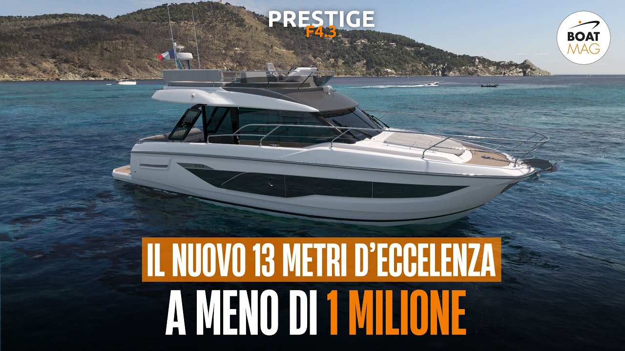 PRESTIGE F4.3 | Yacht tour del nuovo flybridge francese da 13 metri
