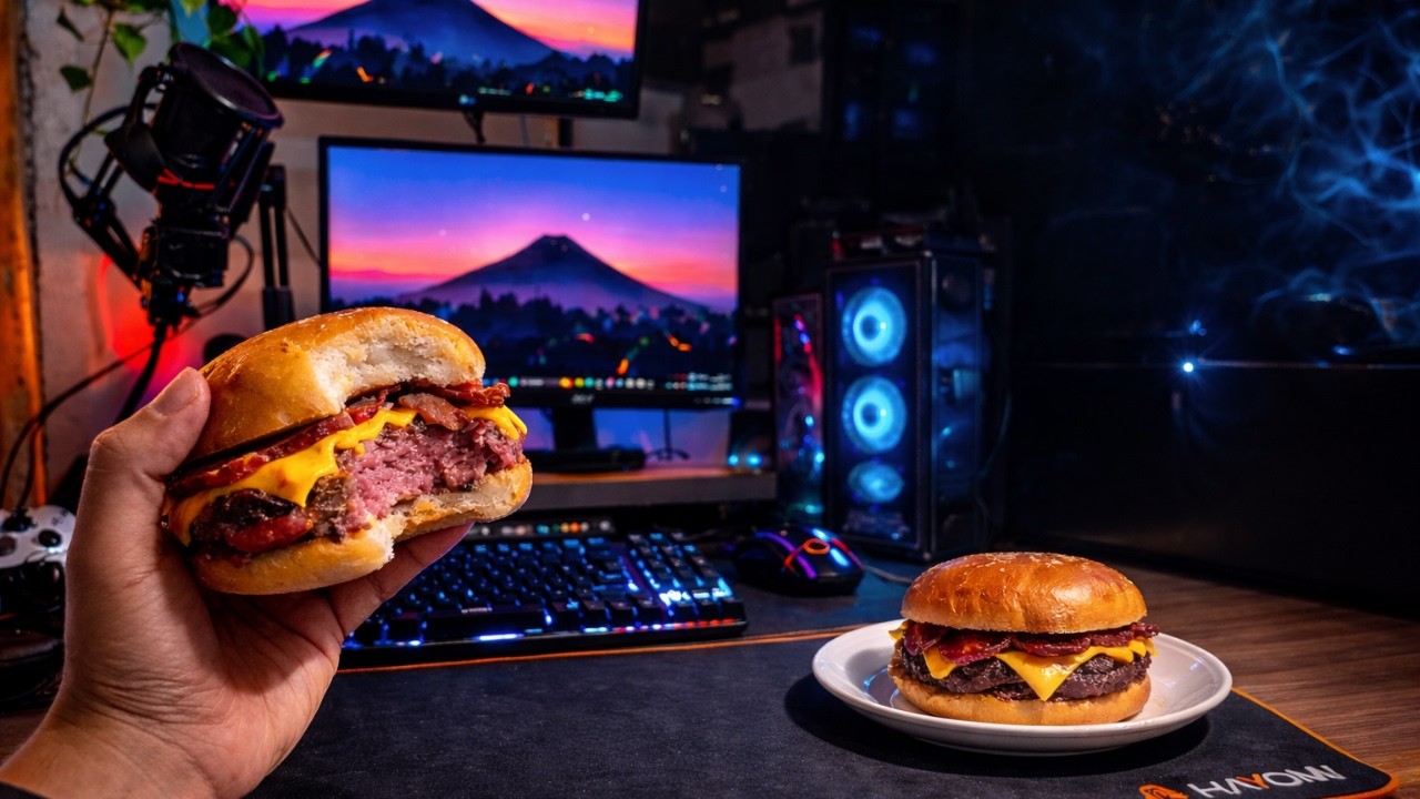 Noite gamer com hamburgada fi!