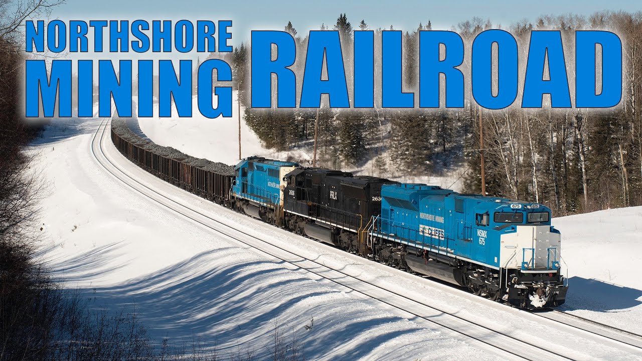 Winter on the Northshore Mining Railroad - Iron Ore Hauler