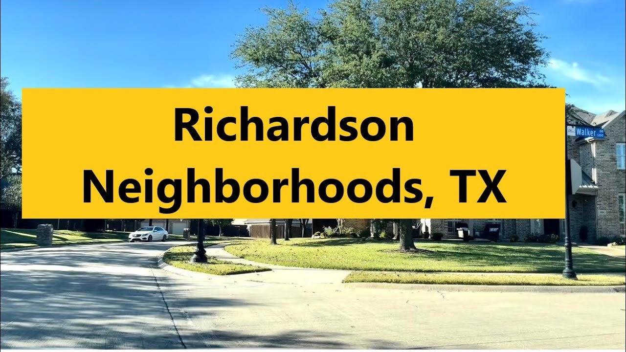 A drive around Neighborhoods in Richardson, TX .Dallas Fort Worth.