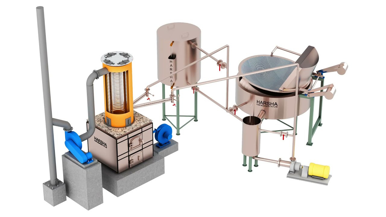 Circular Fryer Batch Fryer with Wooden Boiler  HARSHA FOOD EQUIPMENT PVT LTD