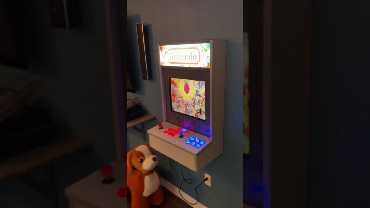 Wall mountable arcade machine retro pie Bartop