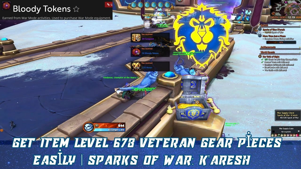 Get Item Level 678 Veteran Gear Pieces Easily | Sparks of War: K'aresh | How to get Bloody Tokens