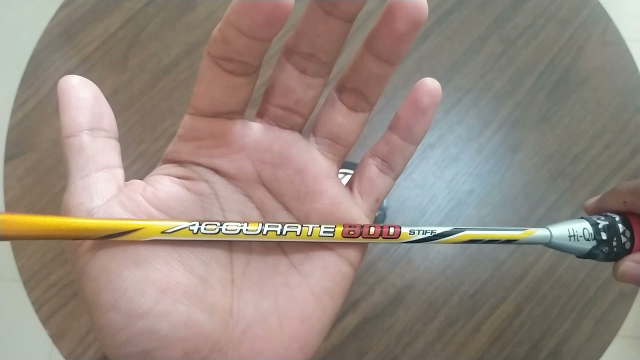 Review Raket Hi Qua Accurate 800 stiff, raket murah low budget cocok untuk yang suka smash keras