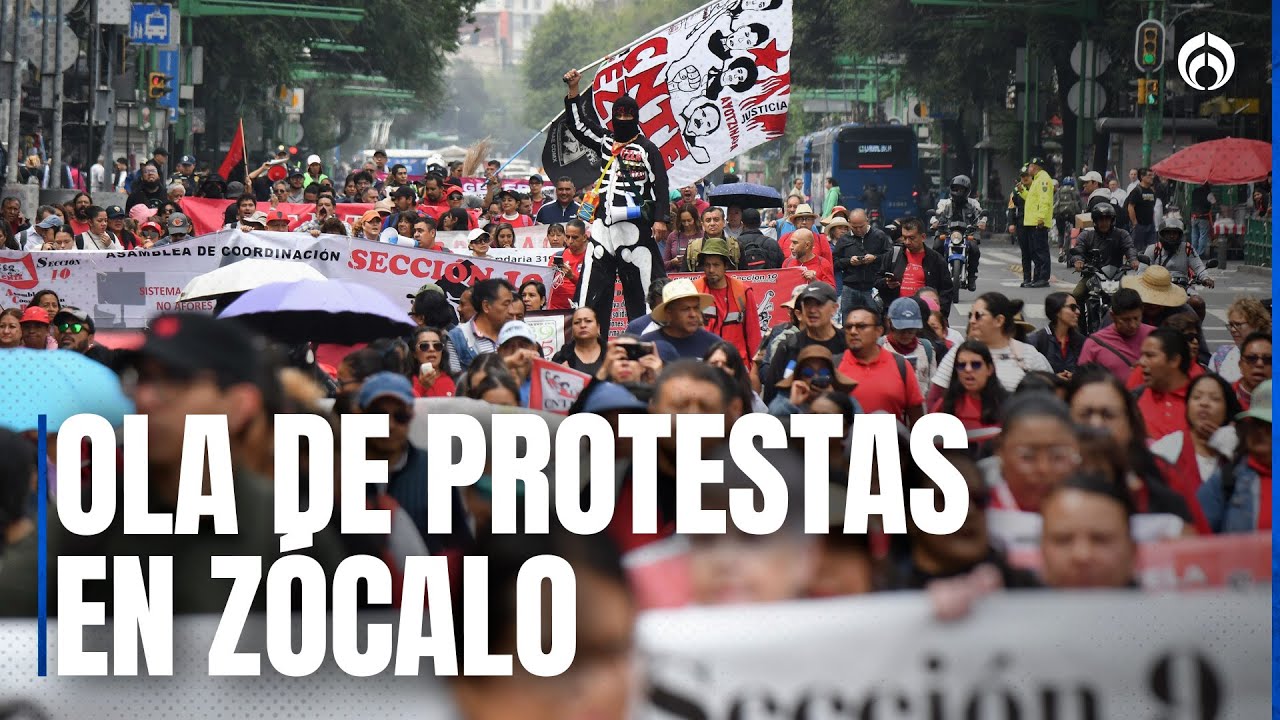 &lsquo;Escudan&rsquo; Palacio Nacional ante &lsquo;ola&rsquo; de protestas de Maestros y Michoac&aacute;n