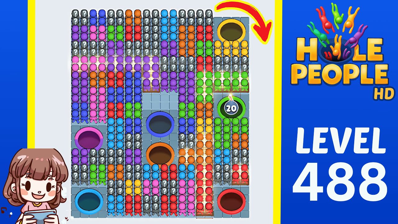 Hole People Level 488 Solution Walkthrough