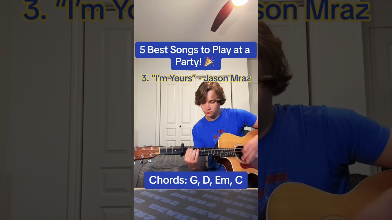 5 Best Party Songs!! 🎸🎉 #guitartok #guitarlesson #guitartutorial #beginnerguitar #acousticguitar