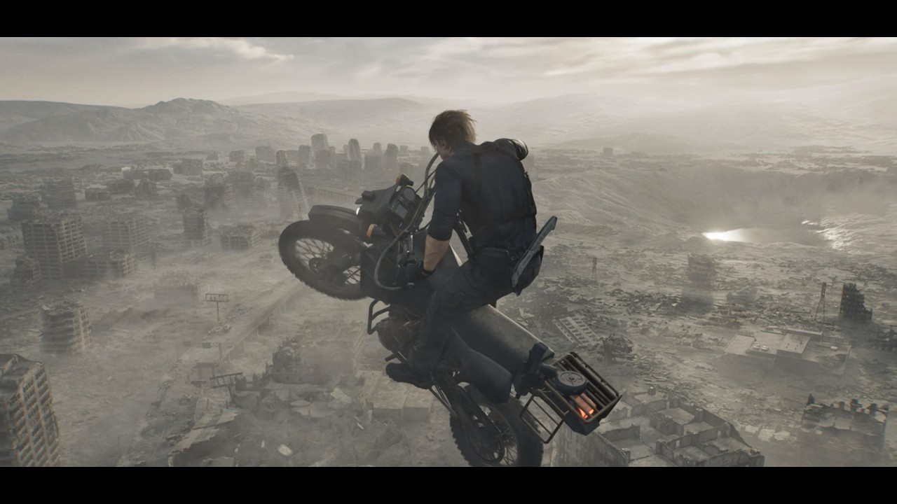 Resident Evil Requiem / PERSECUCIÓN DE LEON S. KENEDDY EN MOTO con música de SKRILLEX de fondo