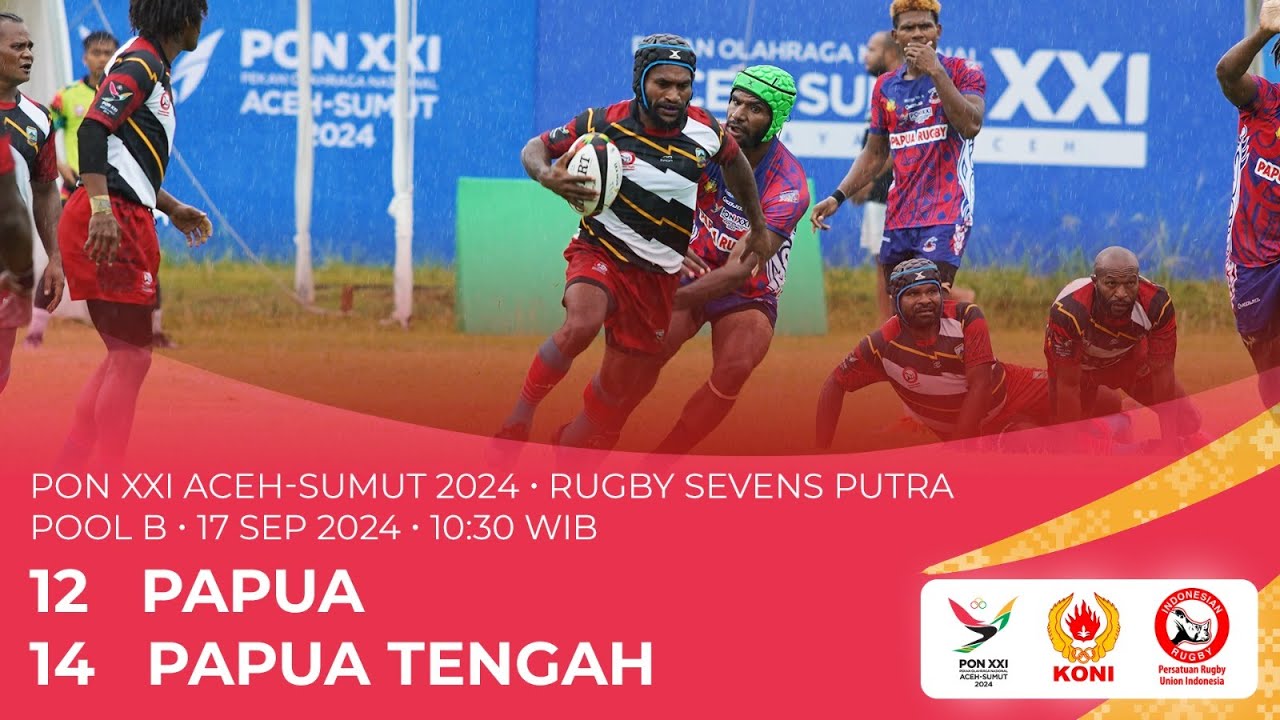 PAPUA 12-14 PAPUA TENGAH - Rugby Sevens Putra - Pool B PON XXI ACEH-SUMUT 2024