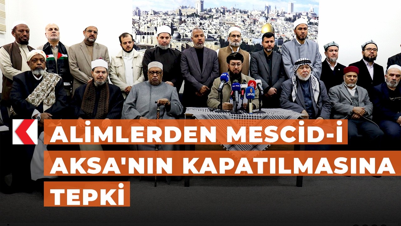 Alimlerden Mescid-i Aksa'nın kapatılmasına tepki