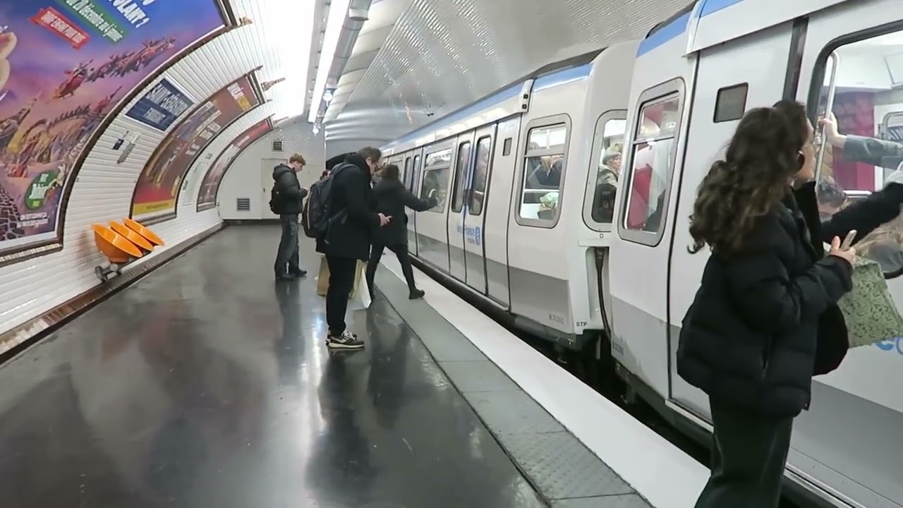 Paris Metro Line 8 MF77 Trains At Saint-Sébastien Froissart 11 December 2025