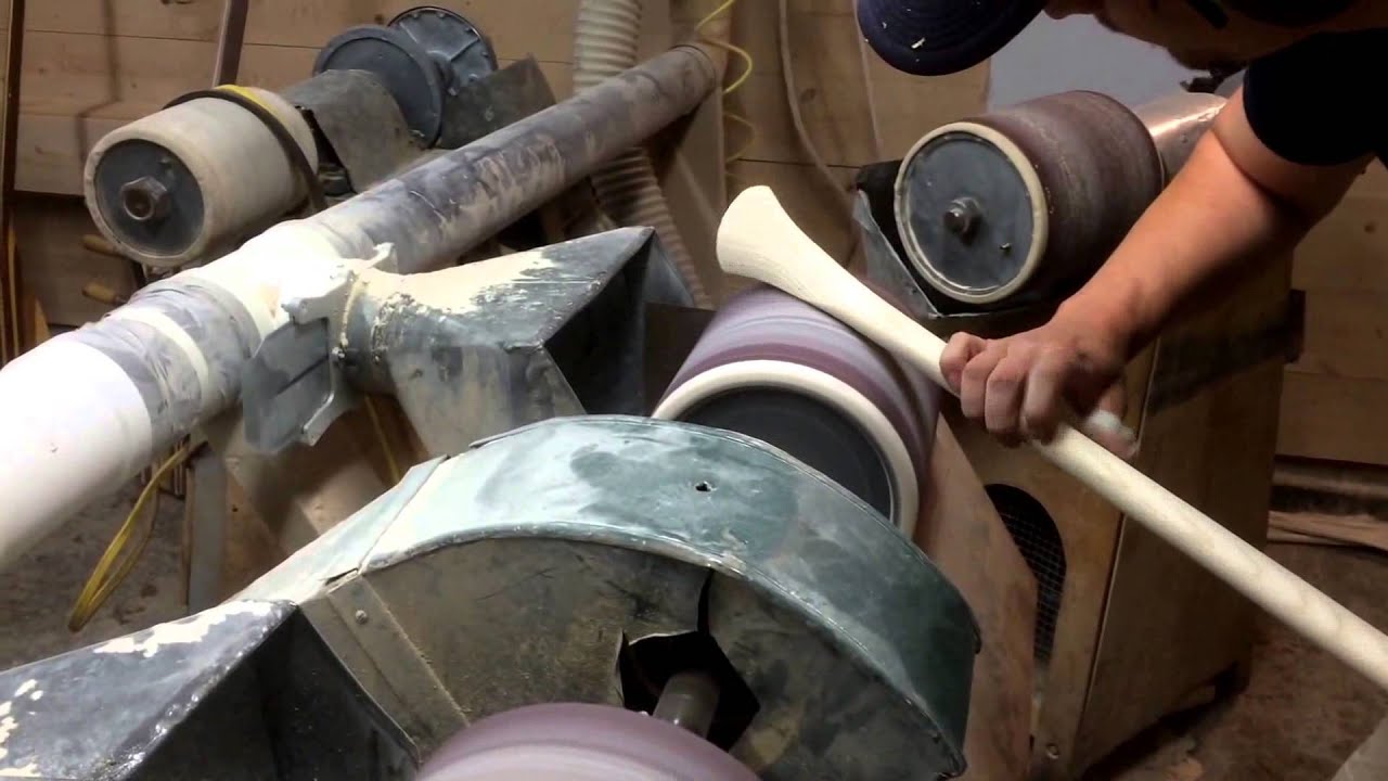 The Making Of A Shaw & Tenney Handmade Wooden Canoe Paddle - Final Drum Sanding