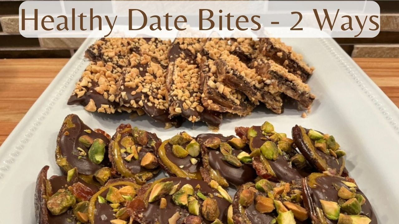 No-Bake Date Bites Two Ways | Includes Homemade Pistachio Butter