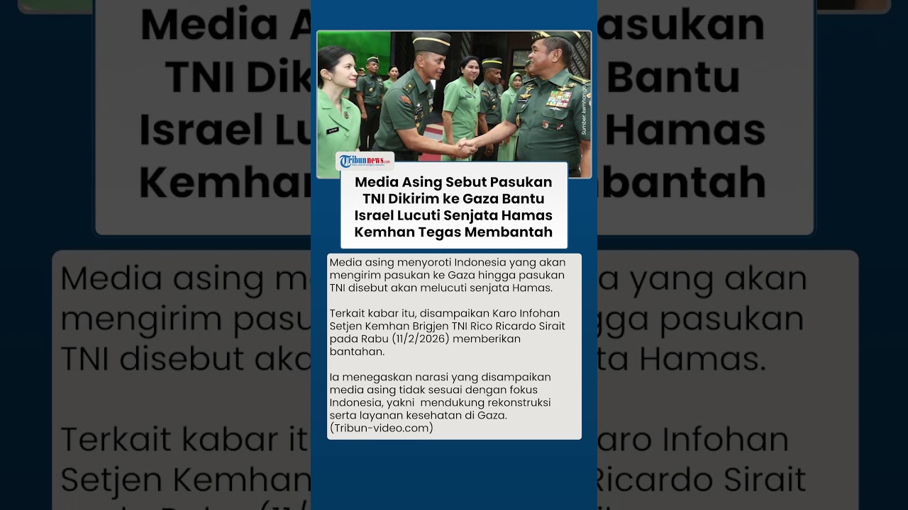 Respons Kemhan soal Media Asing Sebut TNI Dikirim ke Gaza Lucuti Senjata Hamas: Bukan untuk Perang