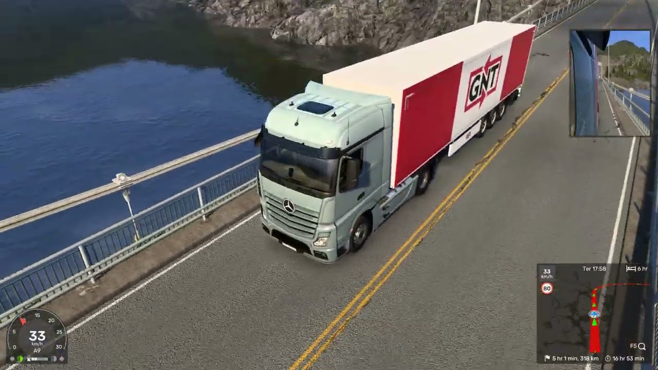 Another Delivery in Euro Truck with Mercedes | A Few Small Crashes on the Way 🚛