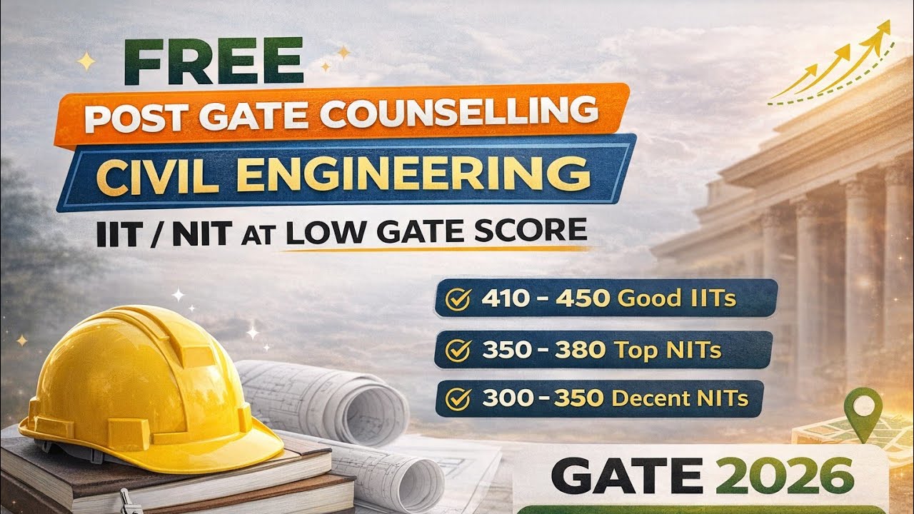 POST GATE COUNSELLING| IIT/nits at low gate score|Civil Engineering|Gate 2026|