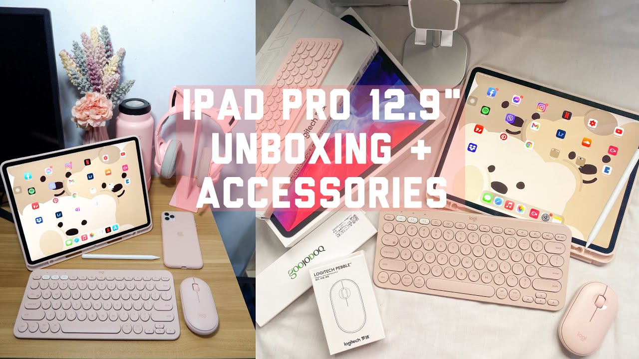 iPad Pro 12.9” UNBOXING + accessories / Logitech wireless keyboard & mouse / iPad Pencil alternative