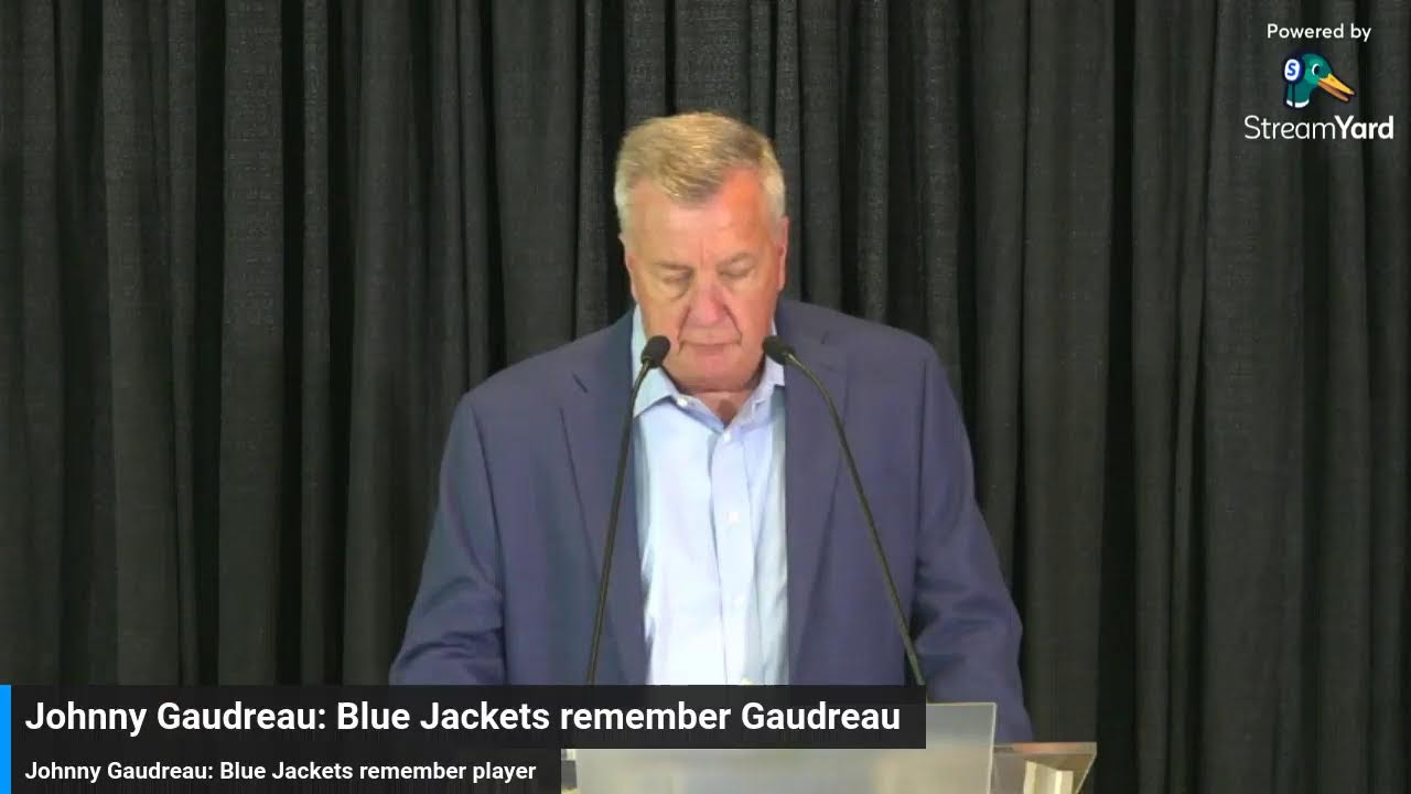 Live - Columbus Blue Jackets press conference on Johnny Gaudreau's death; players remember teammate