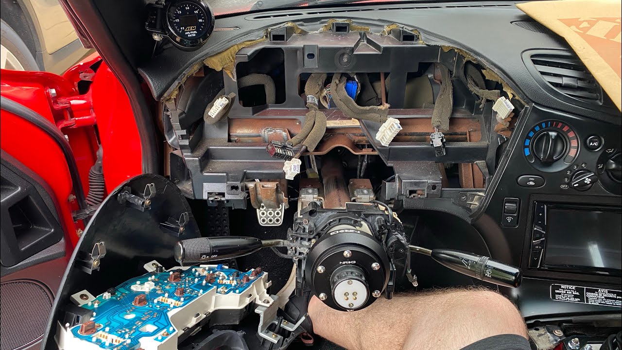 Rx7 FD Broken Gauge Cluster - Removal
