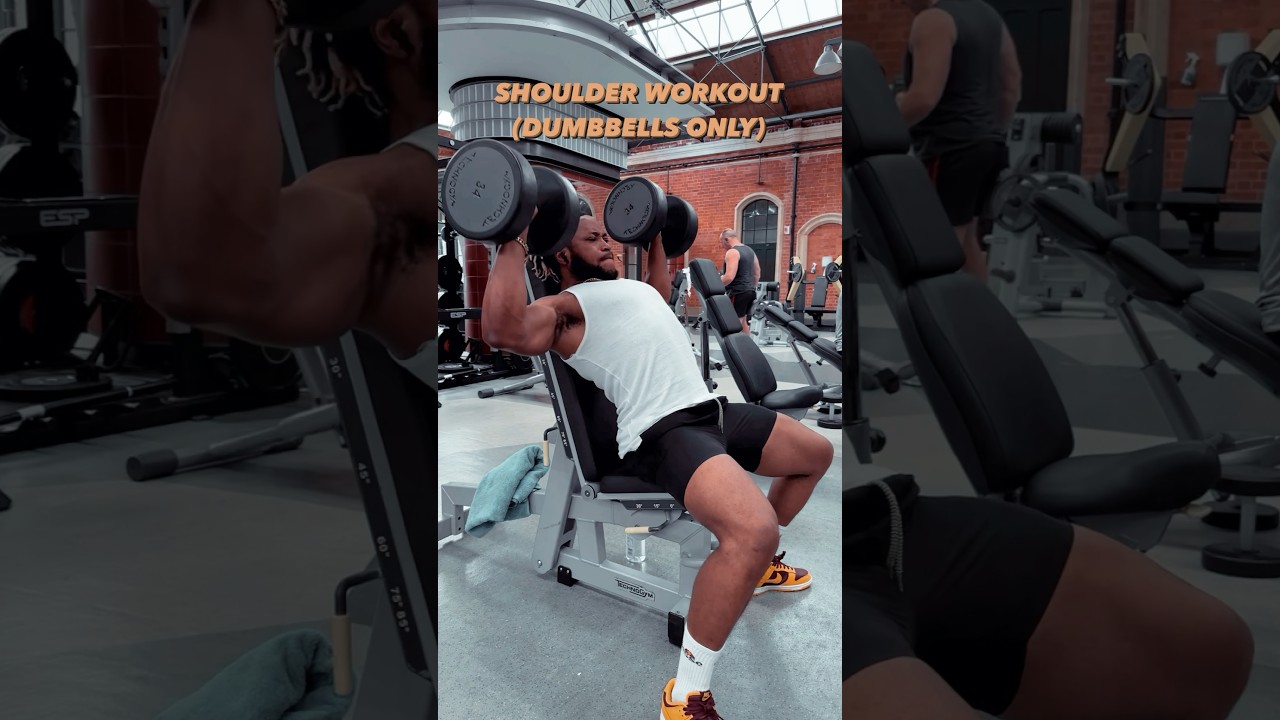 Shoulder Workout (Dumbbells Only) #gymlife #gymmotivation #shoulderpresses #lateralraises #mazy