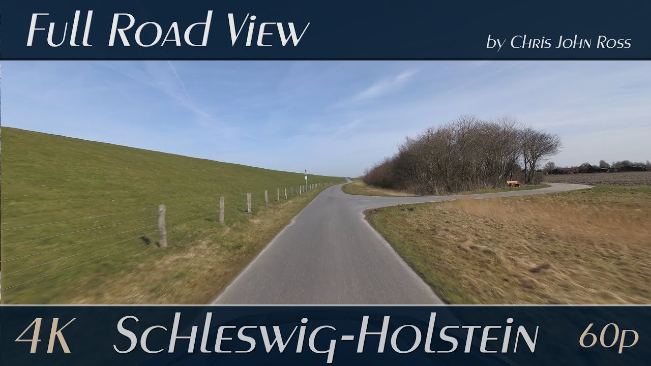 Schleswig-Holstein, Germany: Simonsberg (Kreis Nordfriesland), Deichweg - 4K (UHD/2160p/60p)