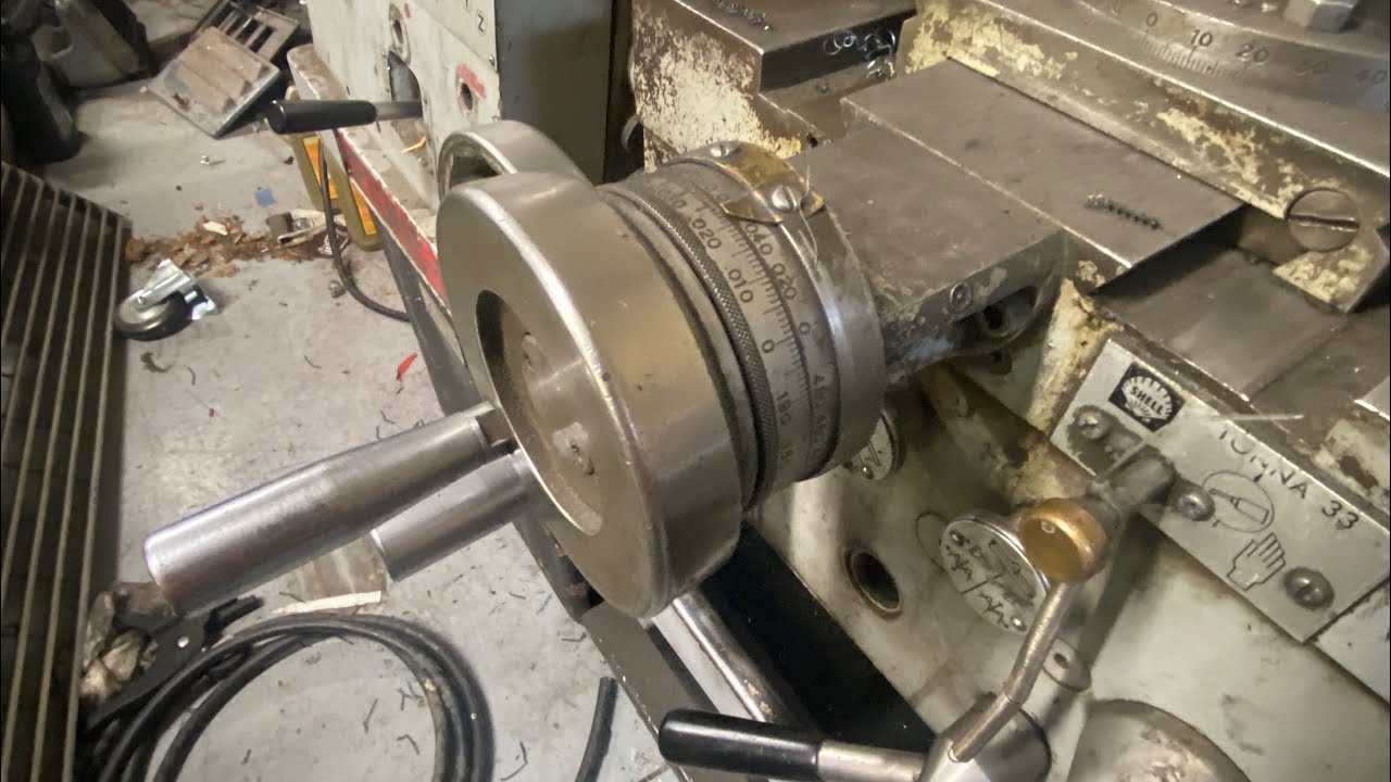 How to adjust the cross slide nut on a hypromac, clausing, or colchester 1550 metal lathe