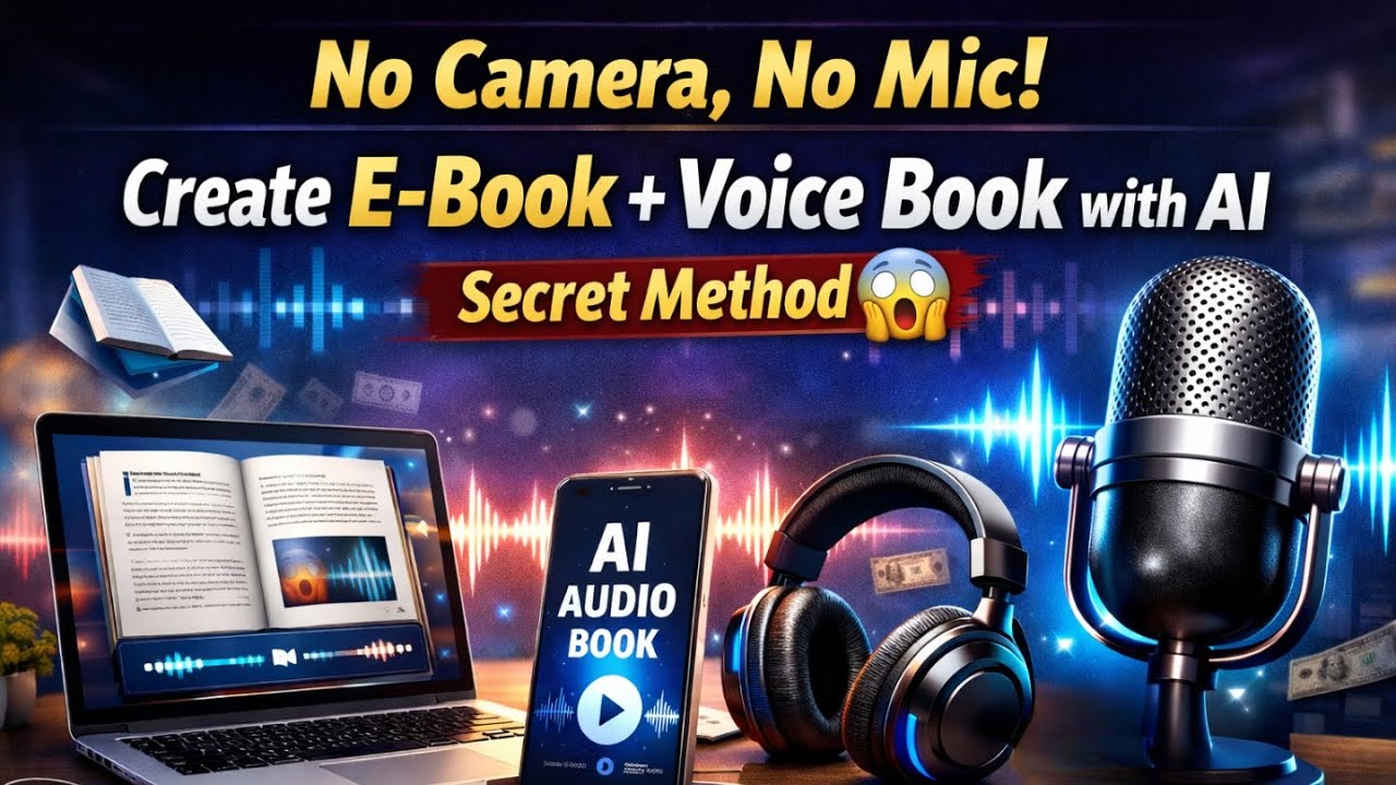 create E-book & voice book | Best AI Trick – Professional Audio E-Book in 5 Minutes 🔥