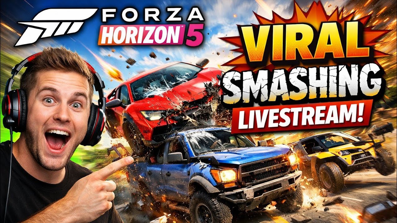 🚗💥 FORZA HORIZON 5 SMASHING CHAOS LIVE! Insane Crashes & Crazy Races 🔥 | LIVE NOW #live #gaming 