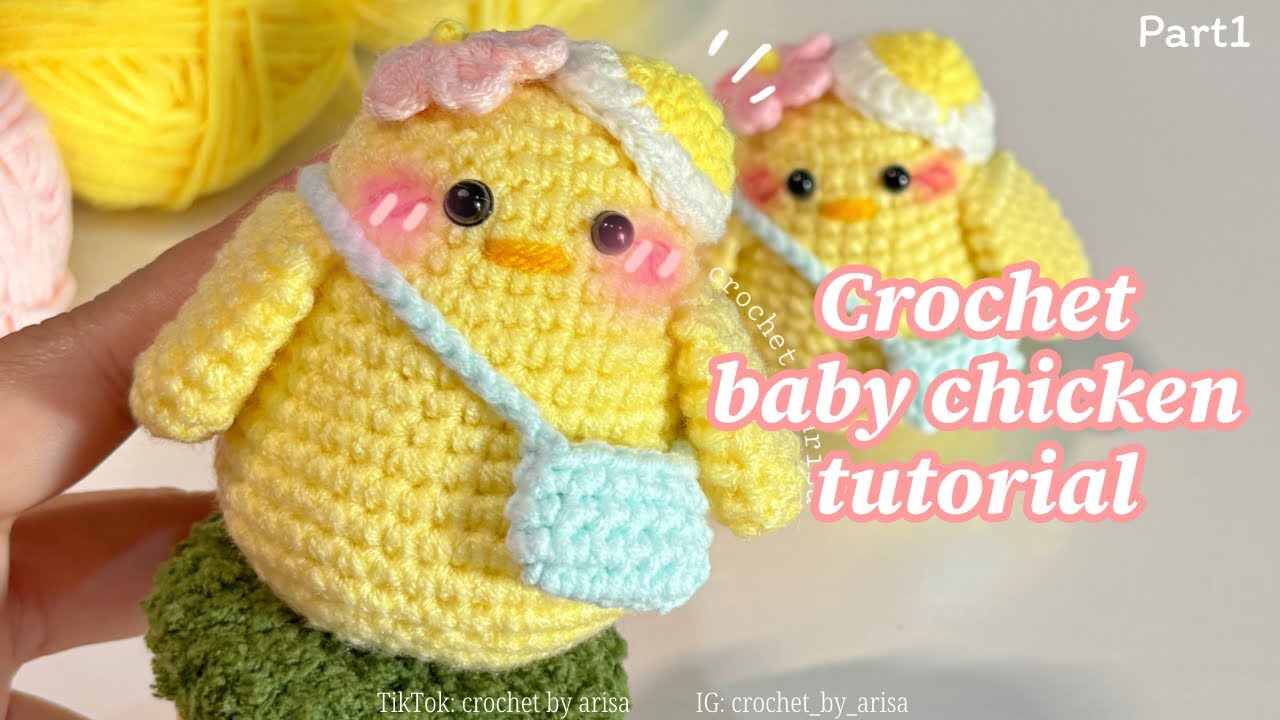สอนถักโครเชต์ลูกเจี๊ยบ 🐣 | crochet baby chicken tutorial part1 
