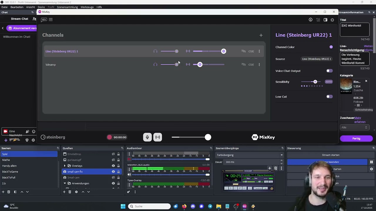 Setup Steinberg MixKey With OBS for Twitch Streaming